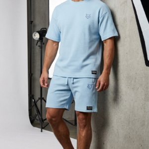 Ensemble WOLFFCOM Summer Set bleu ciel avec t-shirt et short assortis
